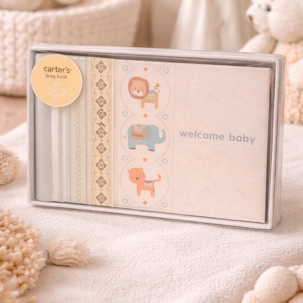 New Carter’s Welcome Baby Brag Book | Unisex Photo Album | Holds 20 4x6 Photos